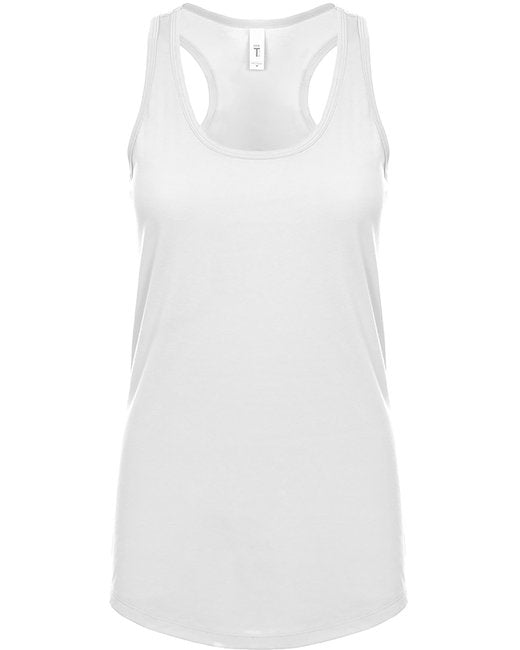 White Ladies Poly/Cotton Racerback Tank Top