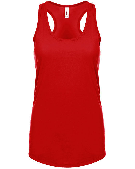 Red Ladies Poly/Cotton Racerback Tank Top