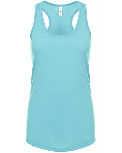 Tahiti Blue Ladies Poly/Cotton Racerback Tank Top