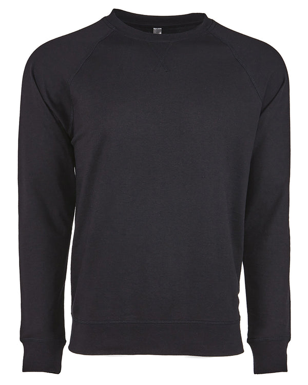 unisex laguna french terry raglan sweatshirt BLACK