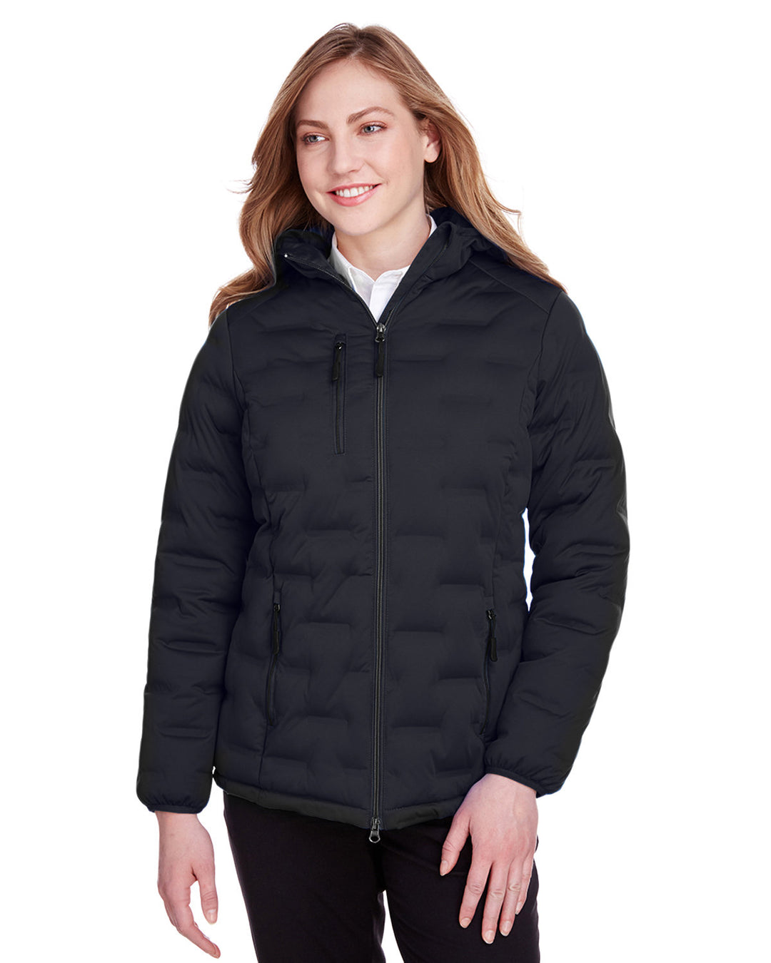 ladies loft puffer jacket BLACK/ CARBON