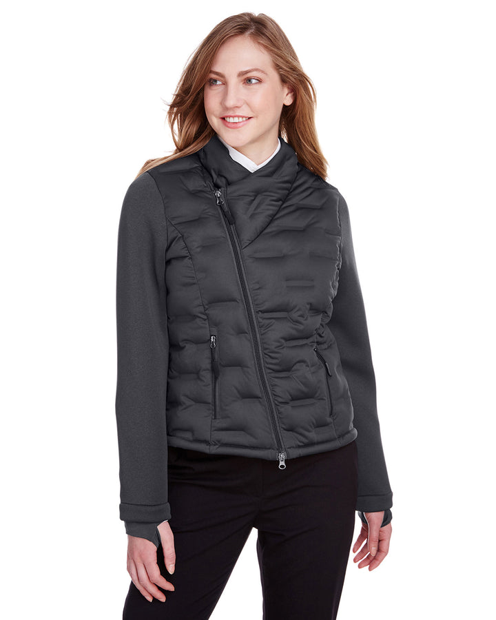 ladies loft pioneer hybrid bomber jacket CRBN/ BLK H/ BLK