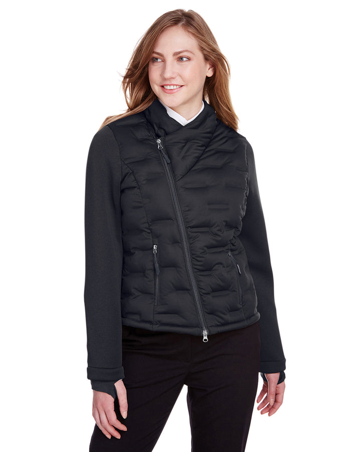 ladies loft pioneer hybrid bomber jacket BLK/ BLK/ CARBN