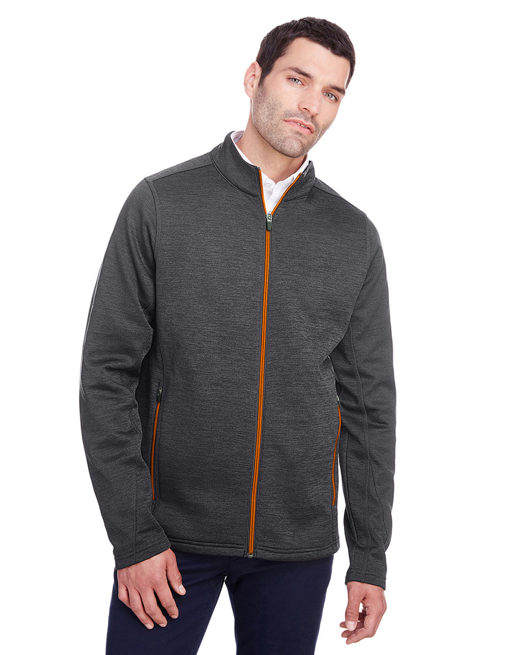 mens flux 2 0 full zip jacket BLK HTH/ OR SODA