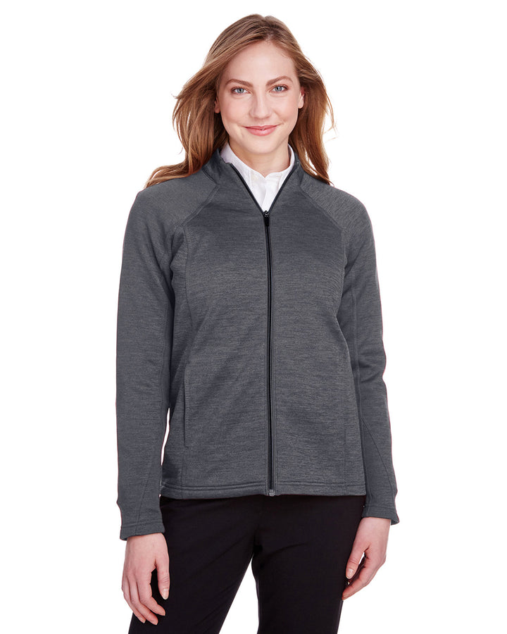 ladies flux 2 0 full zip jacket CARBON HTHR/ BLK