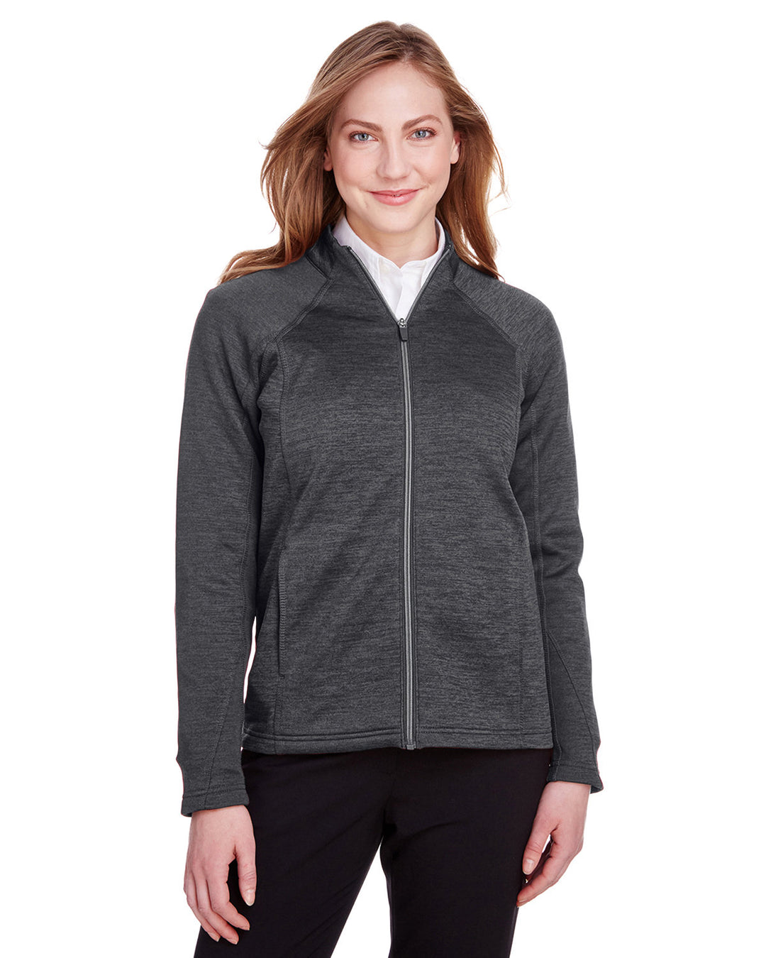 ladies flux 2 0 full zip jacket BLK HTHR/ CARBON