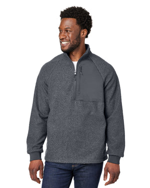 mens aura sweater fleece quarter zip CARBON/ CARBON