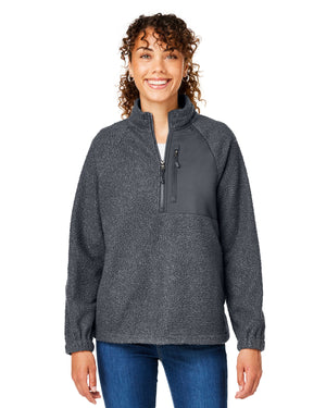 ladies aura sweater fleece quarter zip CARBON/ CARBON