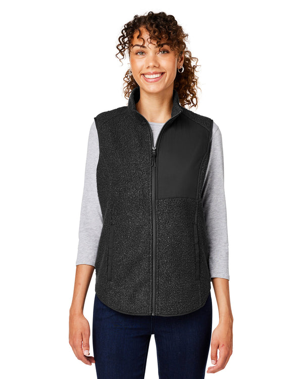 ladies aura sweater fleece vest BLACK/ BLACK