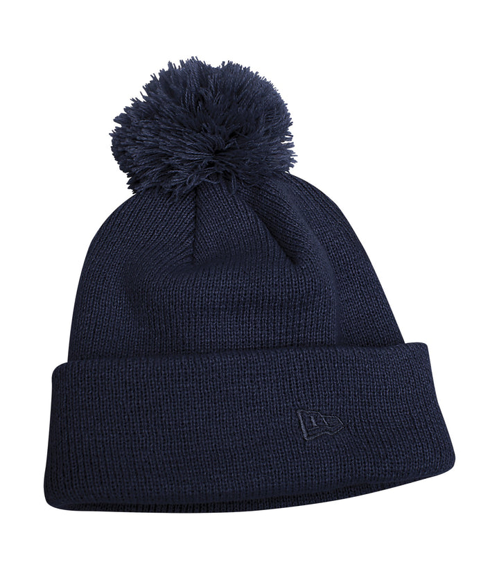 Navy Pom Pom Toque