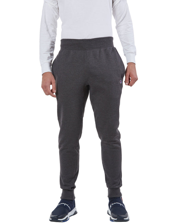 mens reverse weave jogger pant CHARCOAL HEATHER