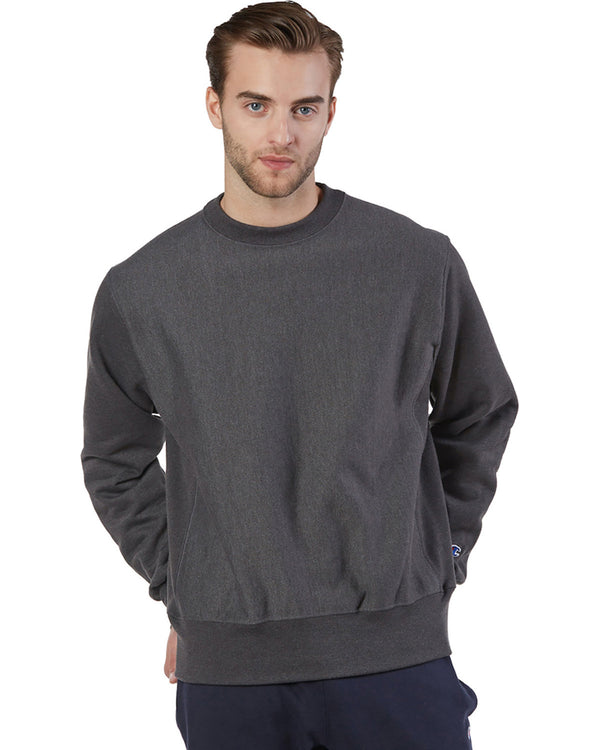 adult reverse weave crew CHARCOAL HEATHER