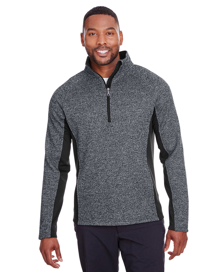 mens constant half zip sweater BLACK HTHR/ BLK