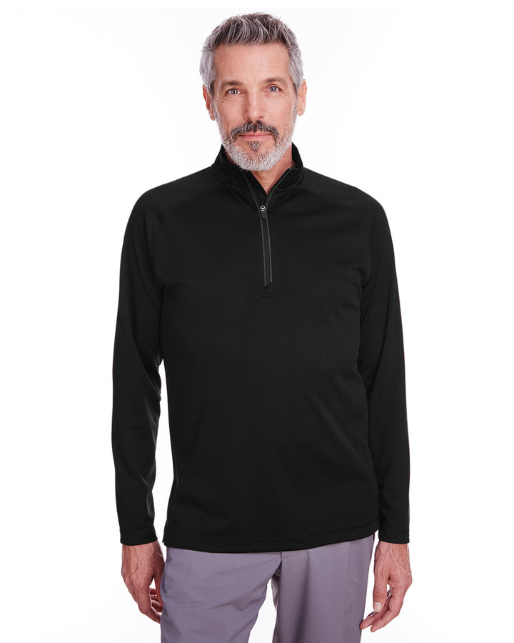 mens freestyle half zip pullover BLACK