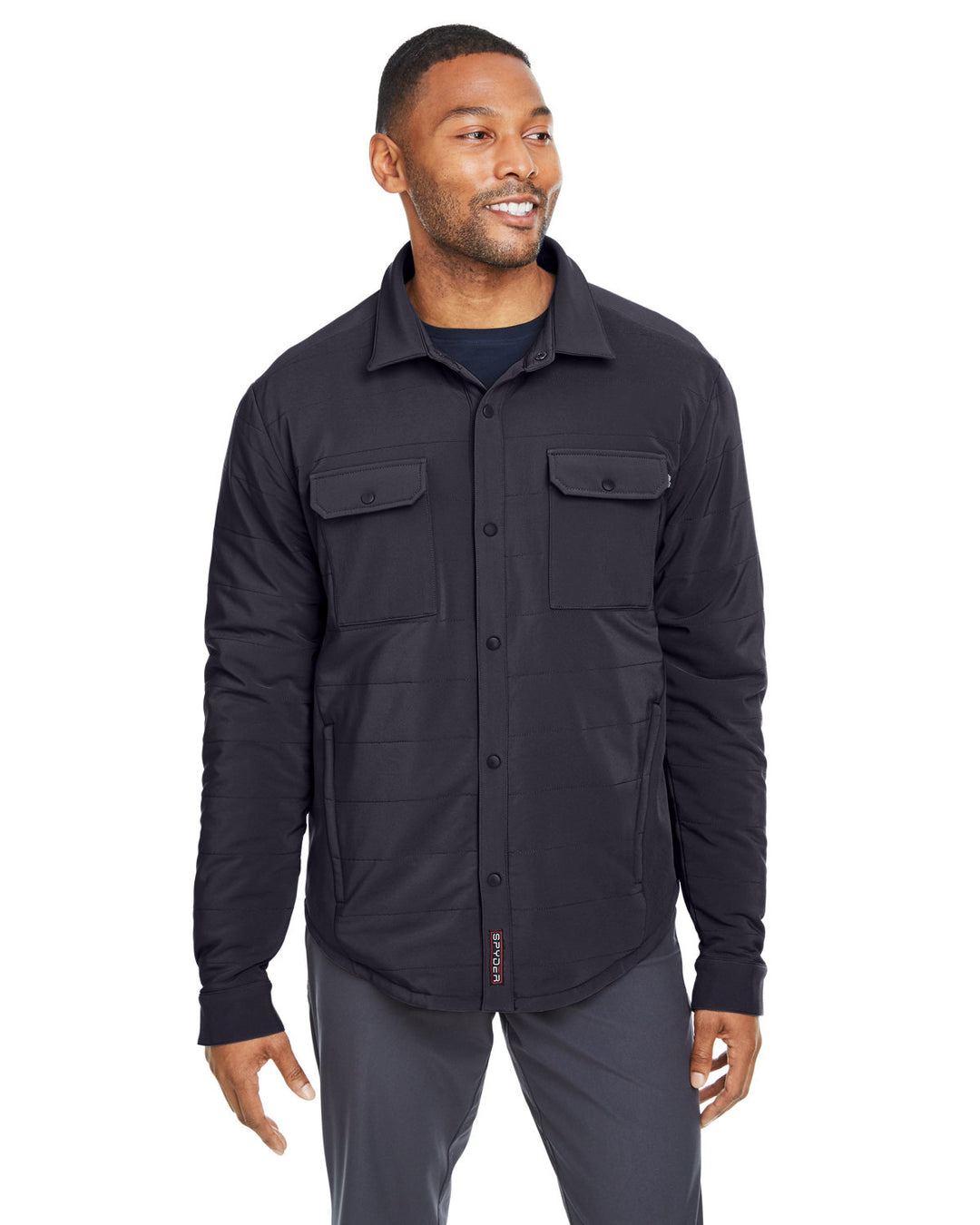 adult transit shirt jacket BLACK