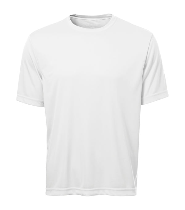 White Adult Pro Team Poly Short Sleeve T-shirt