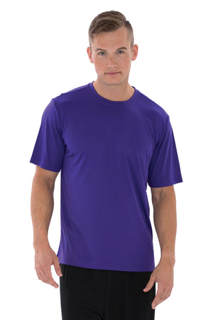 Purple Adult Pro Team Poly Short Sleeve T-shirt