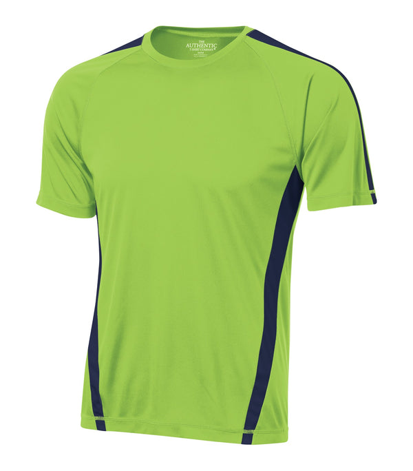 Lime Shock/True Navy Adult Poly Soccer/Baseball Team Jersey