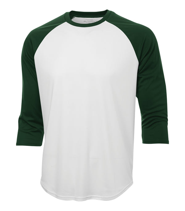 White/Forest Green Baseball Jersey