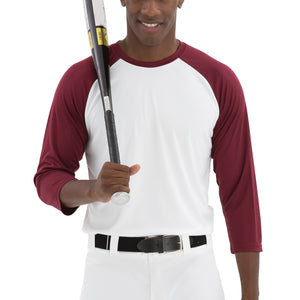 White/Maroon Baseball Jersey