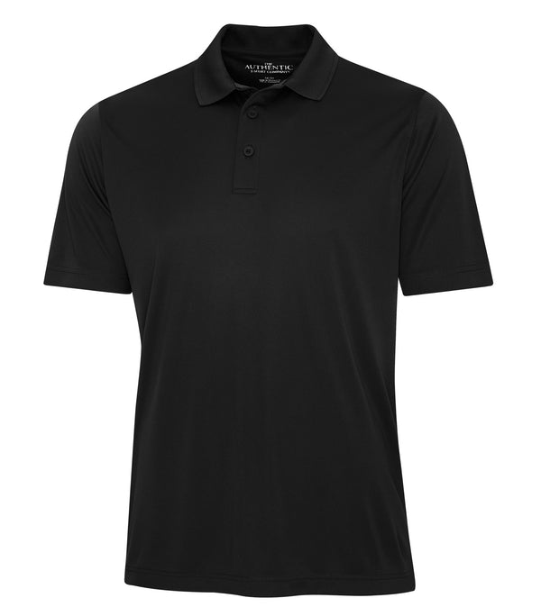 Black Adult Performance Poly Golf Shirt