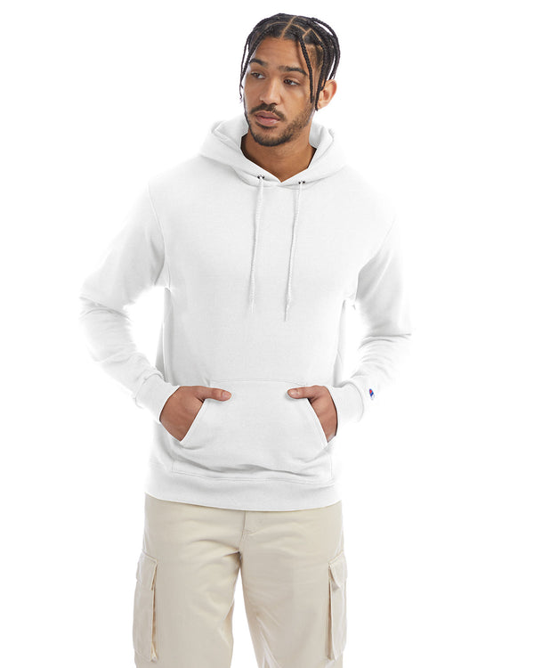 adult powerblend pullover hooded sweatshirt WHITE