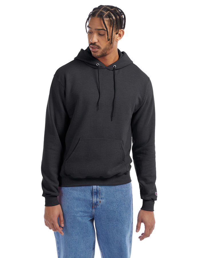 adult powerblend pullover hooded sweatshirt CHARCOAL HEATHER