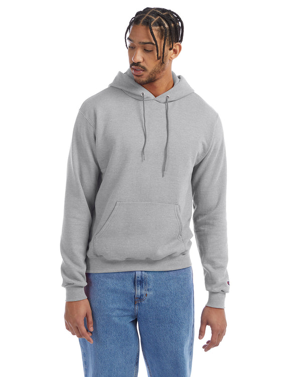 adult powerblend pullover hooded sweatshirt LIGHT STEEL