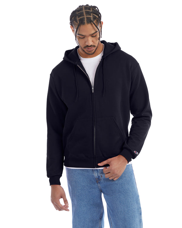 adult powerblend full zip hooded sweatshirt NAVY