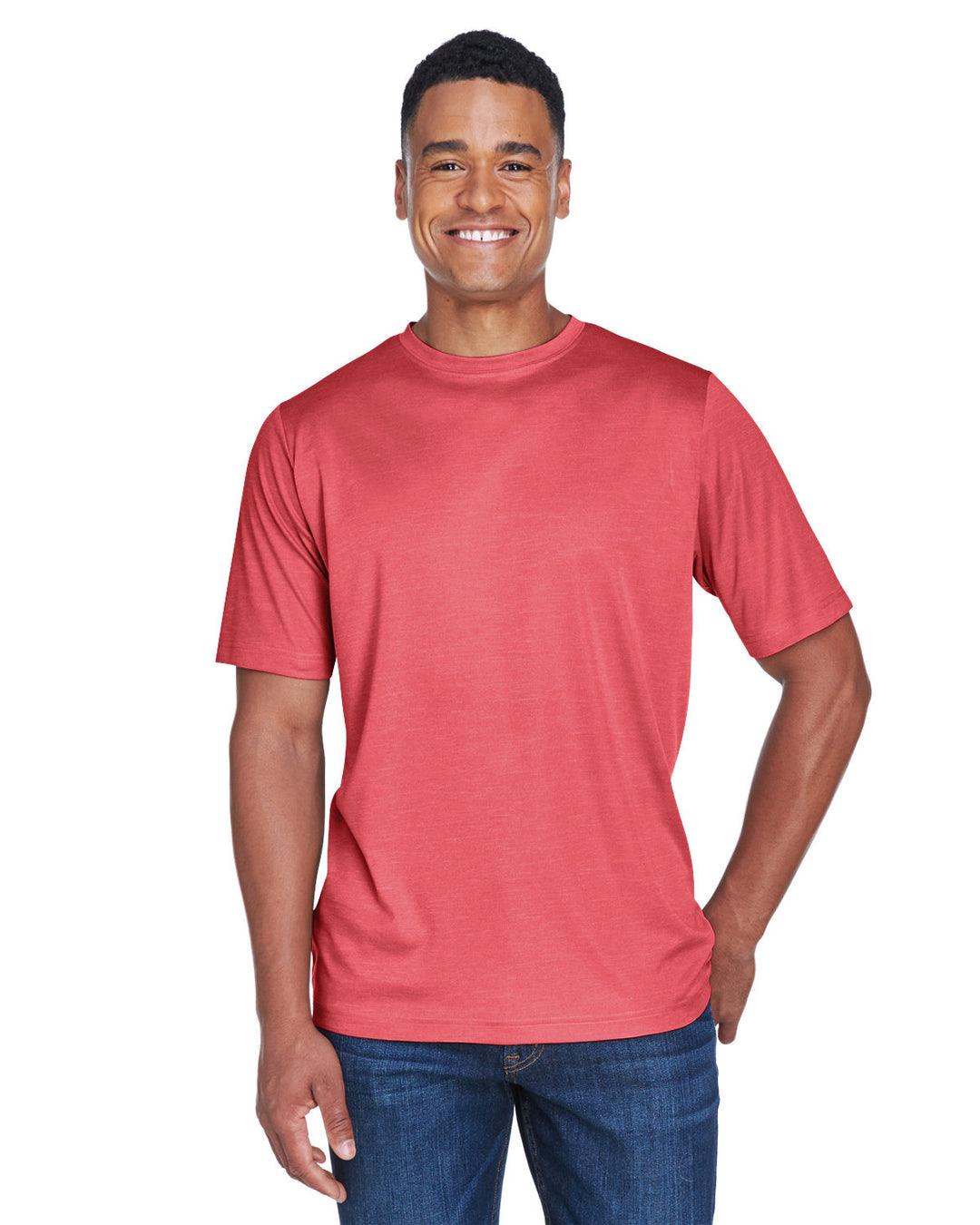 mens sonic heather performance t shirt SP RED HEATHER