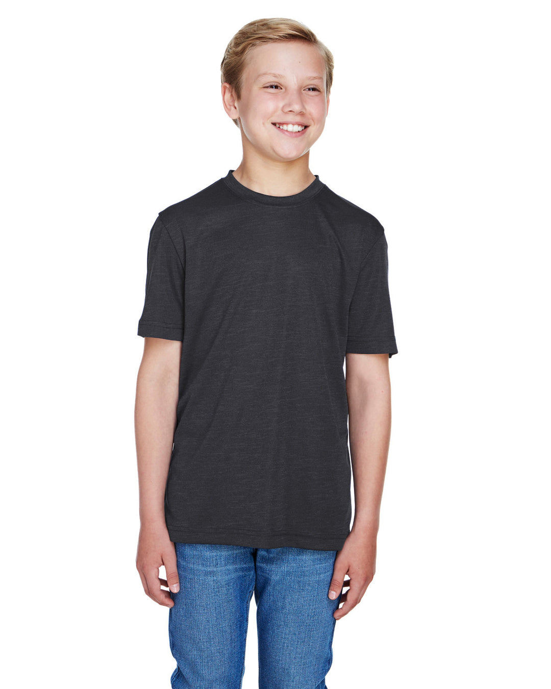 youth sonic heather performance t shirt BLACK HEATHER