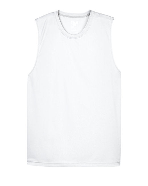 White Adult Performance Muscle T-Shirt
