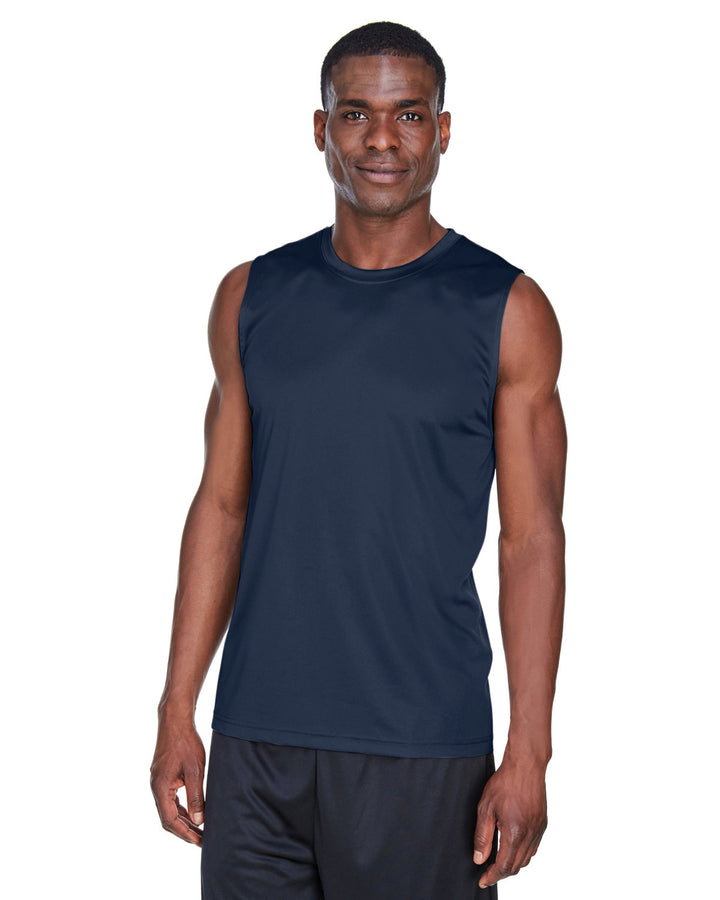 mens zone performance muscle t shirt BLACK