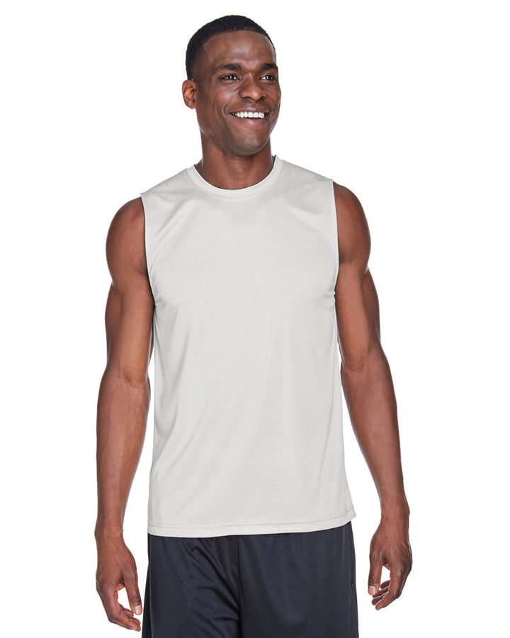 mens zone performance muscle t shirt BLACK