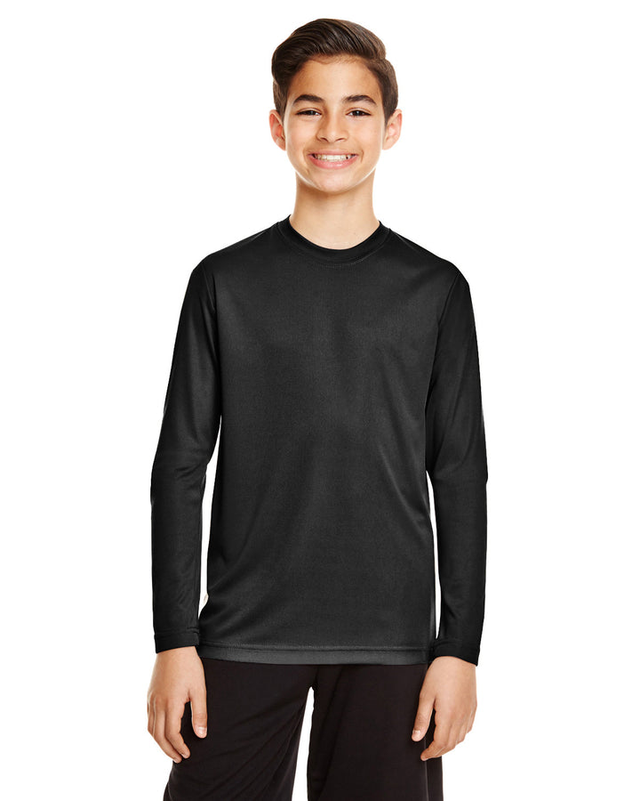 youth zone performance long sleeve t shirt BLACK