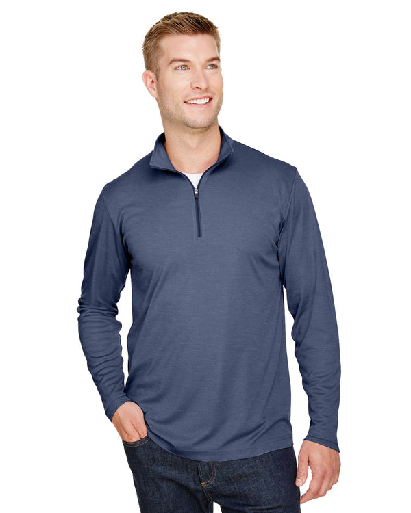 mens zone sonic heather performance quarter zip SP DRK NVY HTH