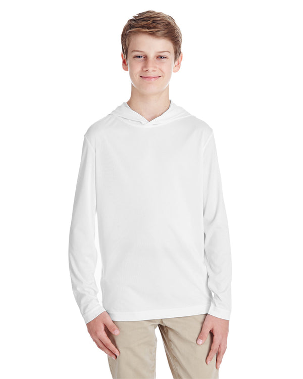 youth zone performance hoodie WHITE