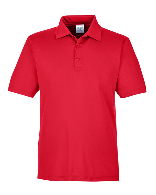 Sport Red Mens Poly Golf Shirt