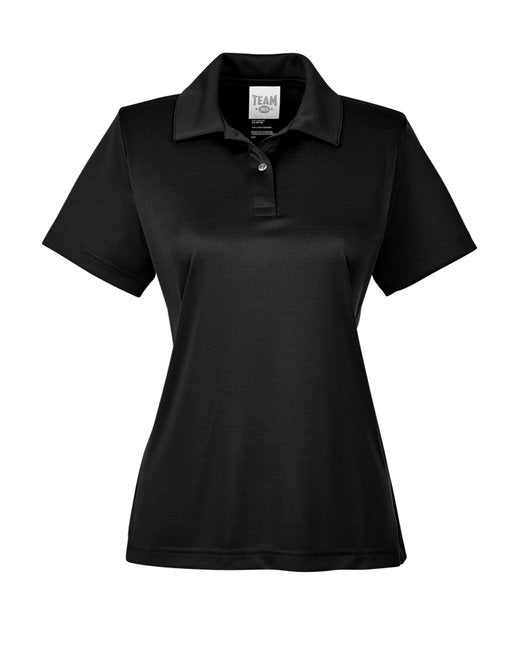 Black Ladies Poly Golf Shirt