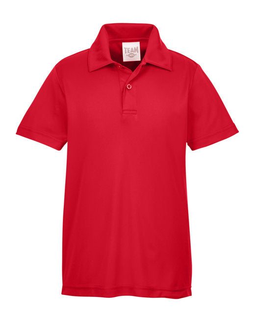 Sport Red Youth Poly Golf Shirt