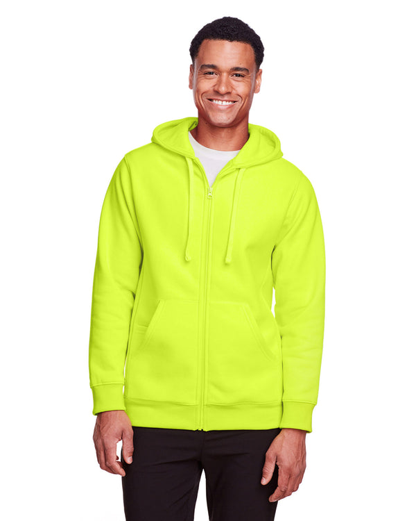 mens zone hydrosport heavyweight full zip hooded sweatshirt SAFETY YELLOW