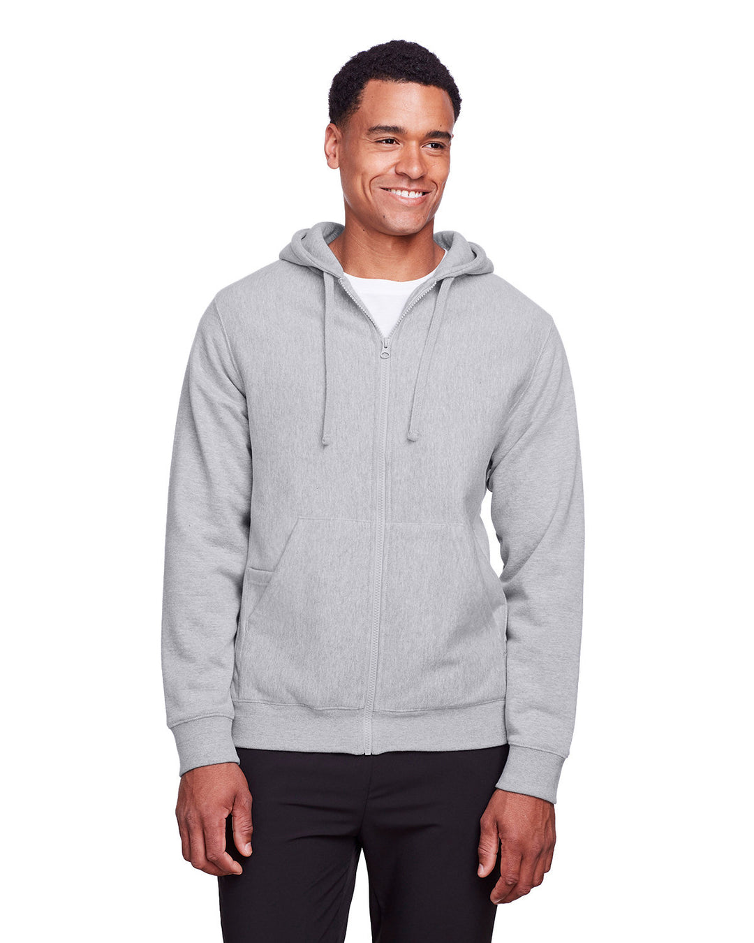 mens zone hydrosport heavyweight full zip hooded sweatshirt ATHLETIC HEATHER