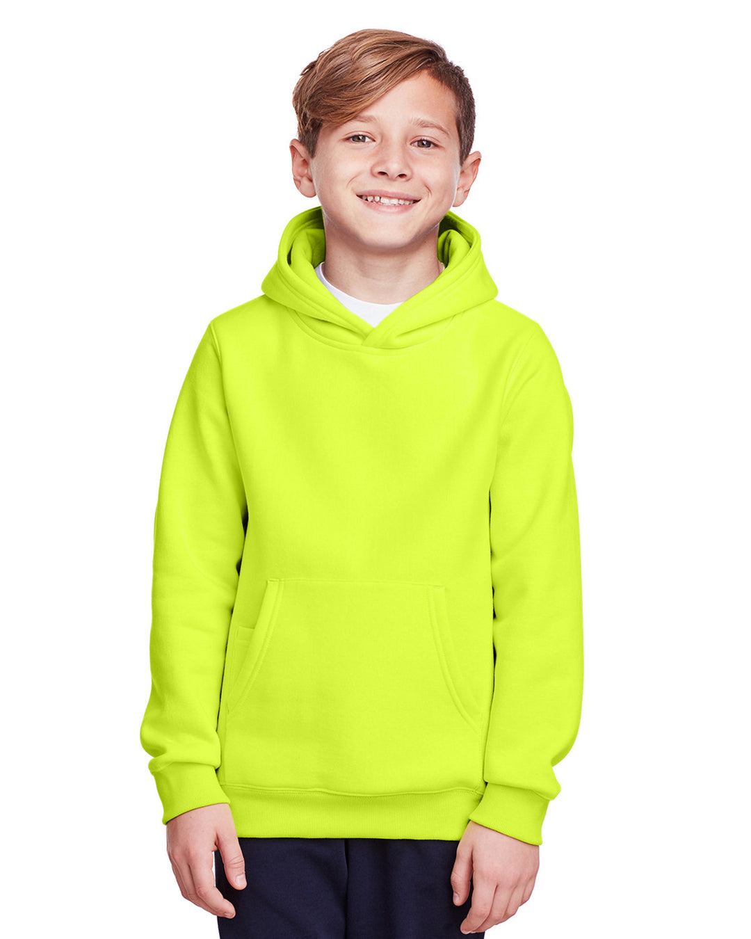 youth zone hydrosport heavyweight pullover hooded sweatshirt SAFETY YELLOW