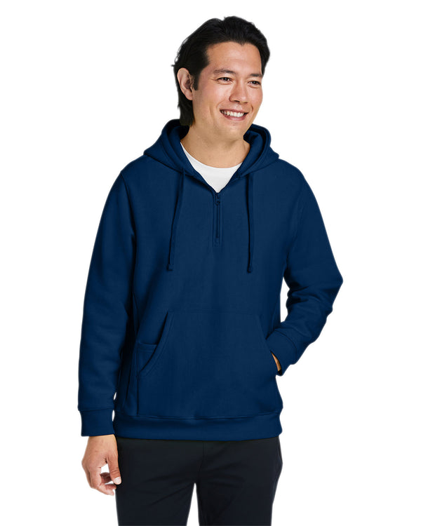 unisex zone hydrosport heavyweight quarter zip hooded sweatshirt DARK GREY HEATHR