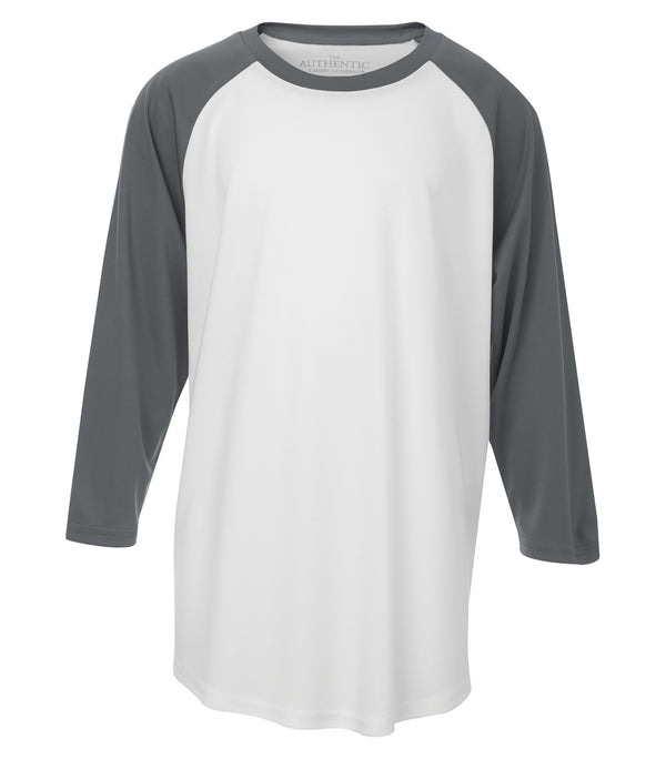 White/Coal Grey Youth Baseball Shirt