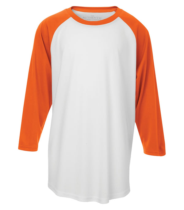 White/Deep Orange Youth Baseball Shirt
