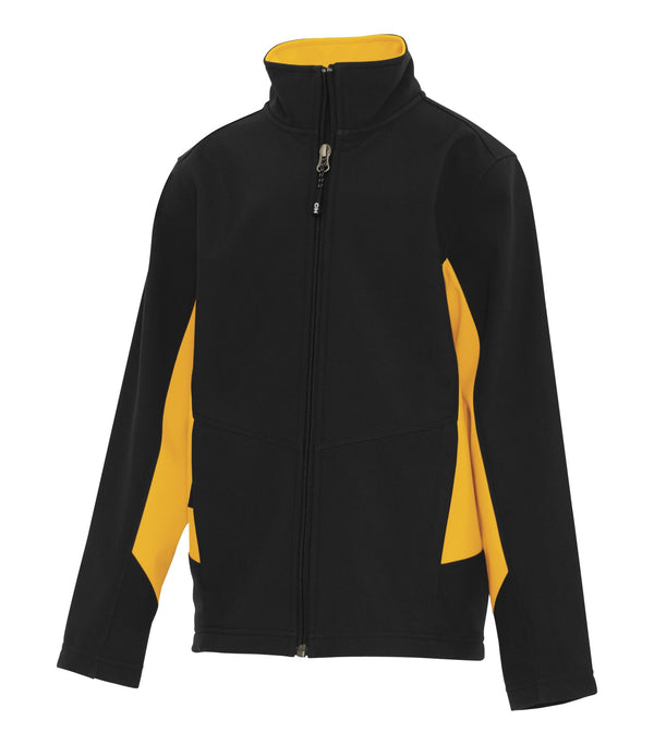 Black/Gold Youth Soft Shell Jacket